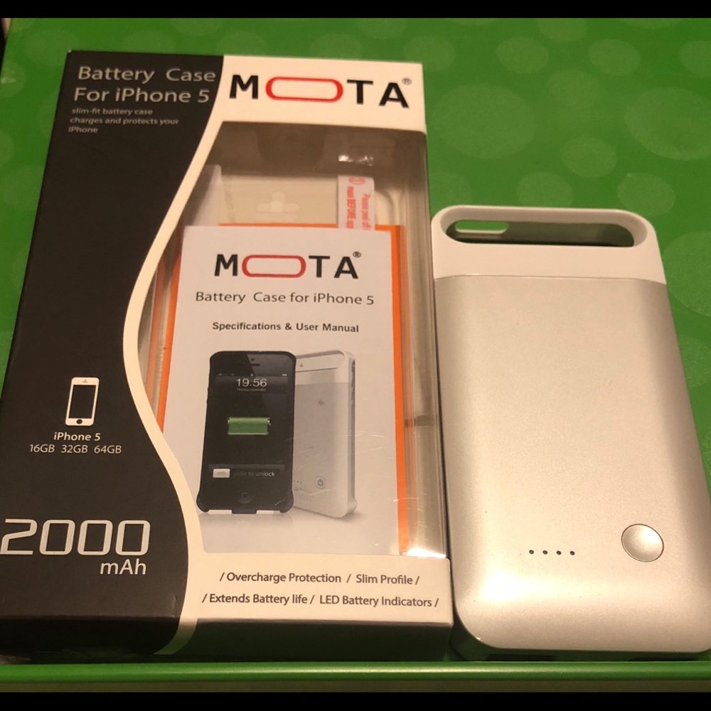 Mota battery case for iPhone 5